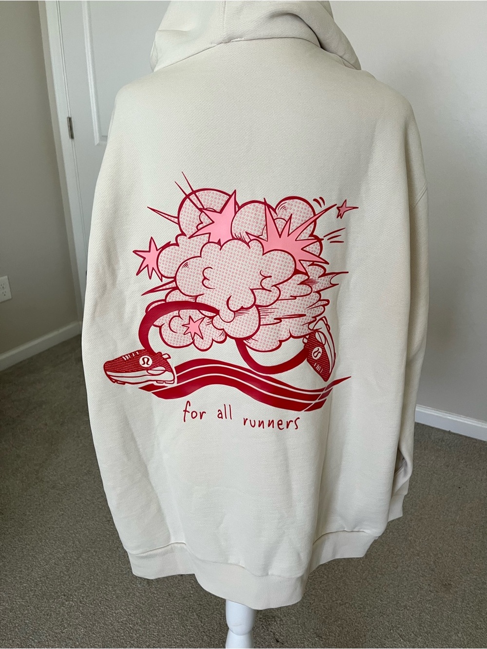 NWT Lululemon Steady State Cream Pullover Hoodie Size XXL